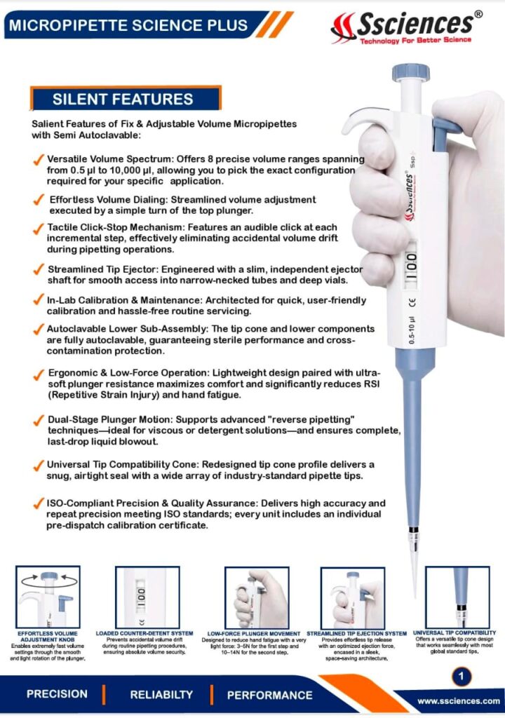 Affordable Micropipette for Research Laboratories | SSCIENCES